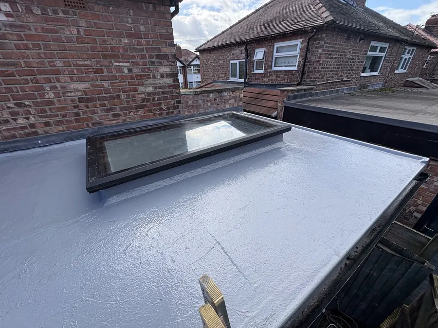 GRP flat roof with a rooflight, Dawn Roofs Ltd